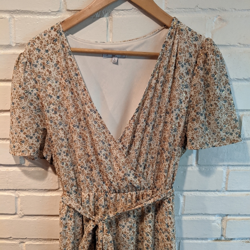 Polagram floral maxi dress, size Large